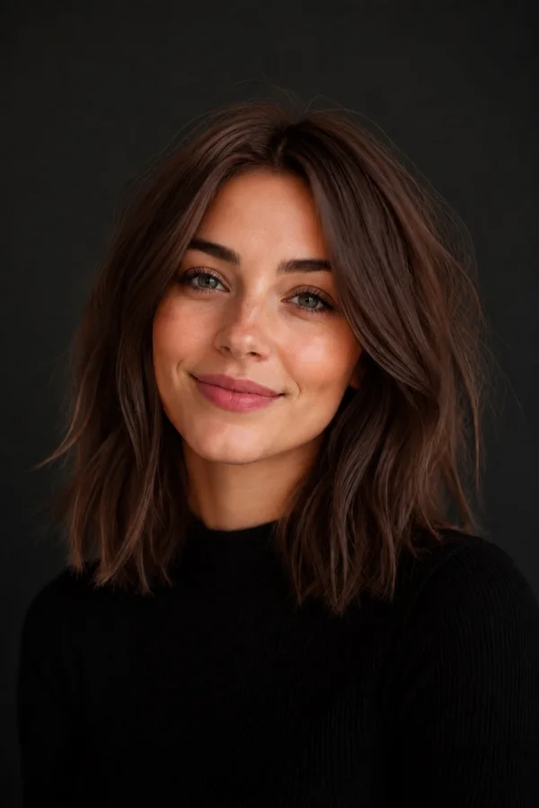 Portrait before virtual hair color